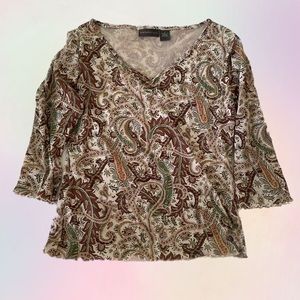 Paisley Mesh Top